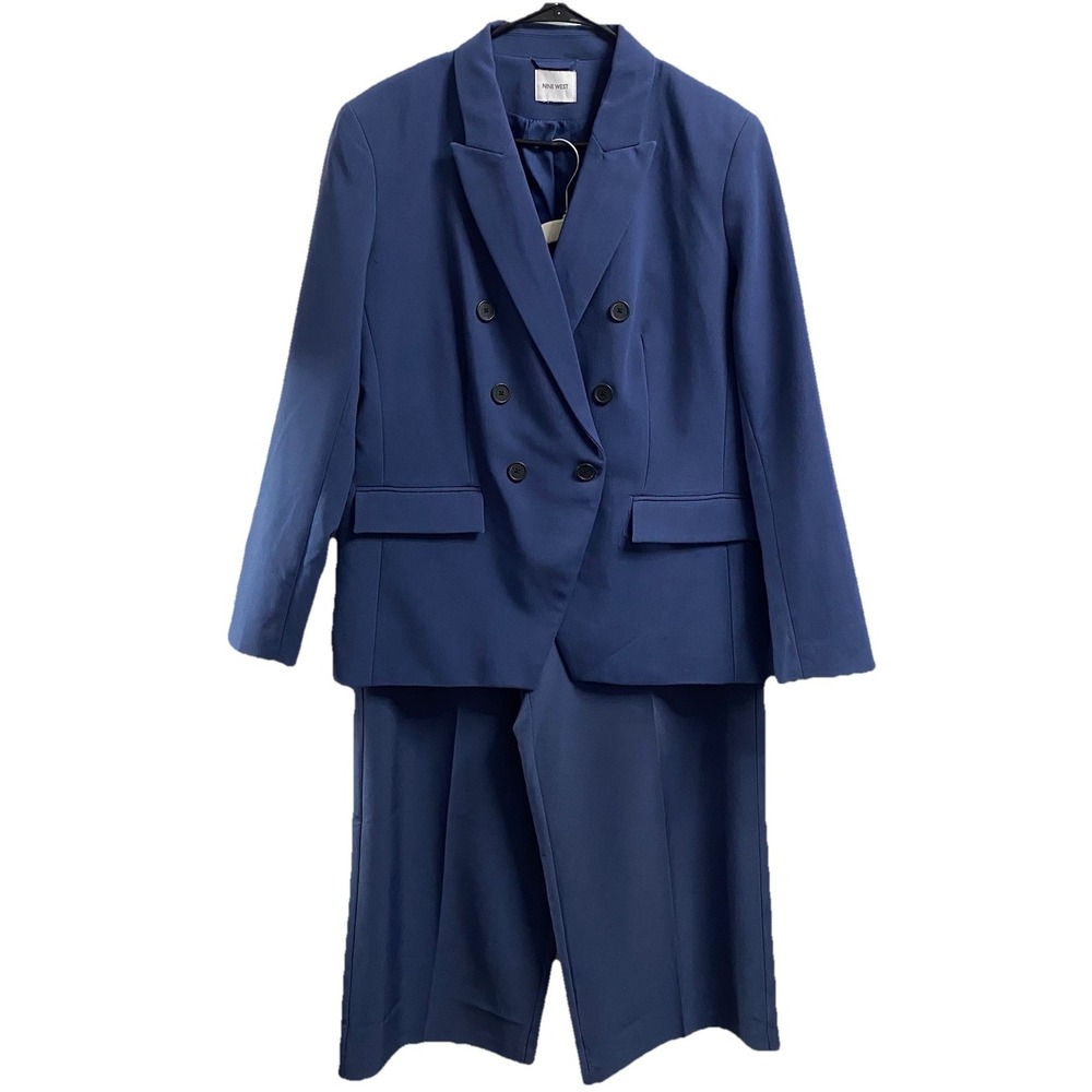 Nine West Women's Blue Blazer& Dressy Pant Business Suit Holiday party Sz. 14